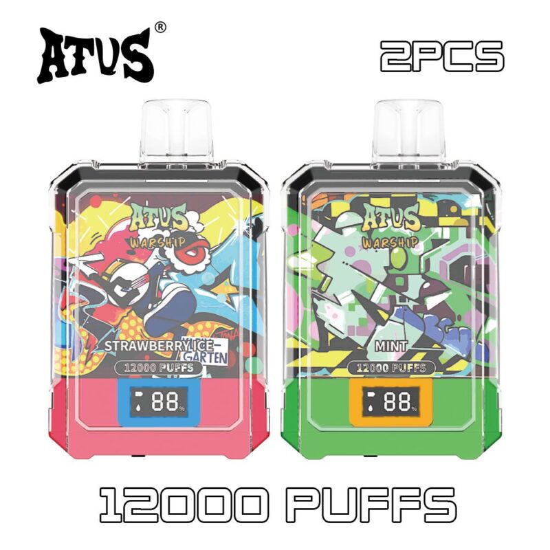 2 Pack ATVS DE013A 12000 Puffs Disposable Vape