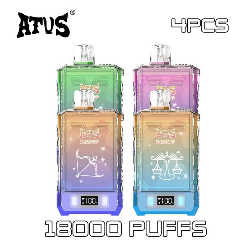 4 Pack ATVS DE015 18000 Puffs Disposable Vape