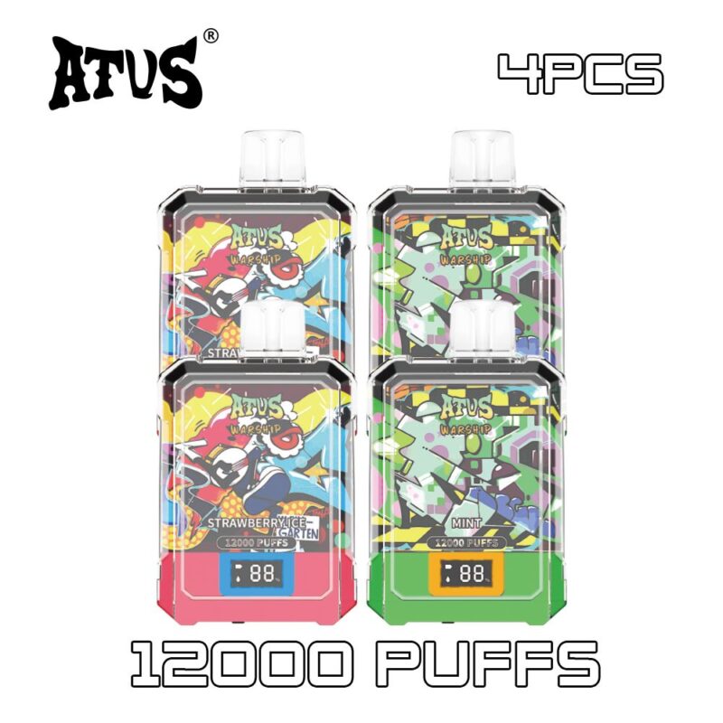 4 Pack ATVS DE013A 12000 Puffs Disposable Vape