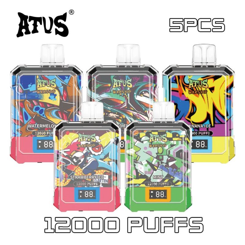 5 Pack ATVS DE013A 12000 Puffs Disposable Vape