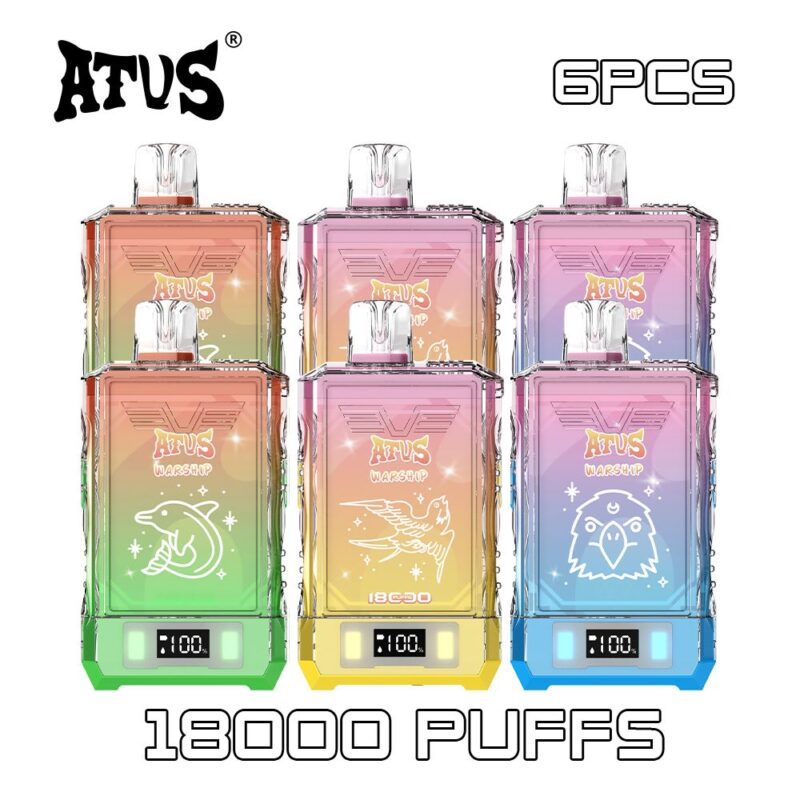 6 Pack ATVS DE015 18000 Puffs Disposable Vape