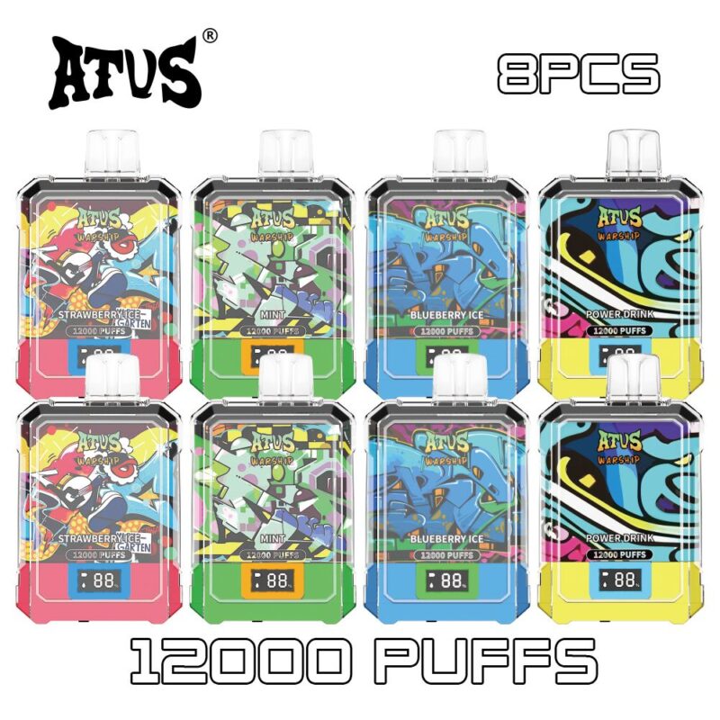 8 Pack ATVS DE013A 12000 Puffs Disposable Vape